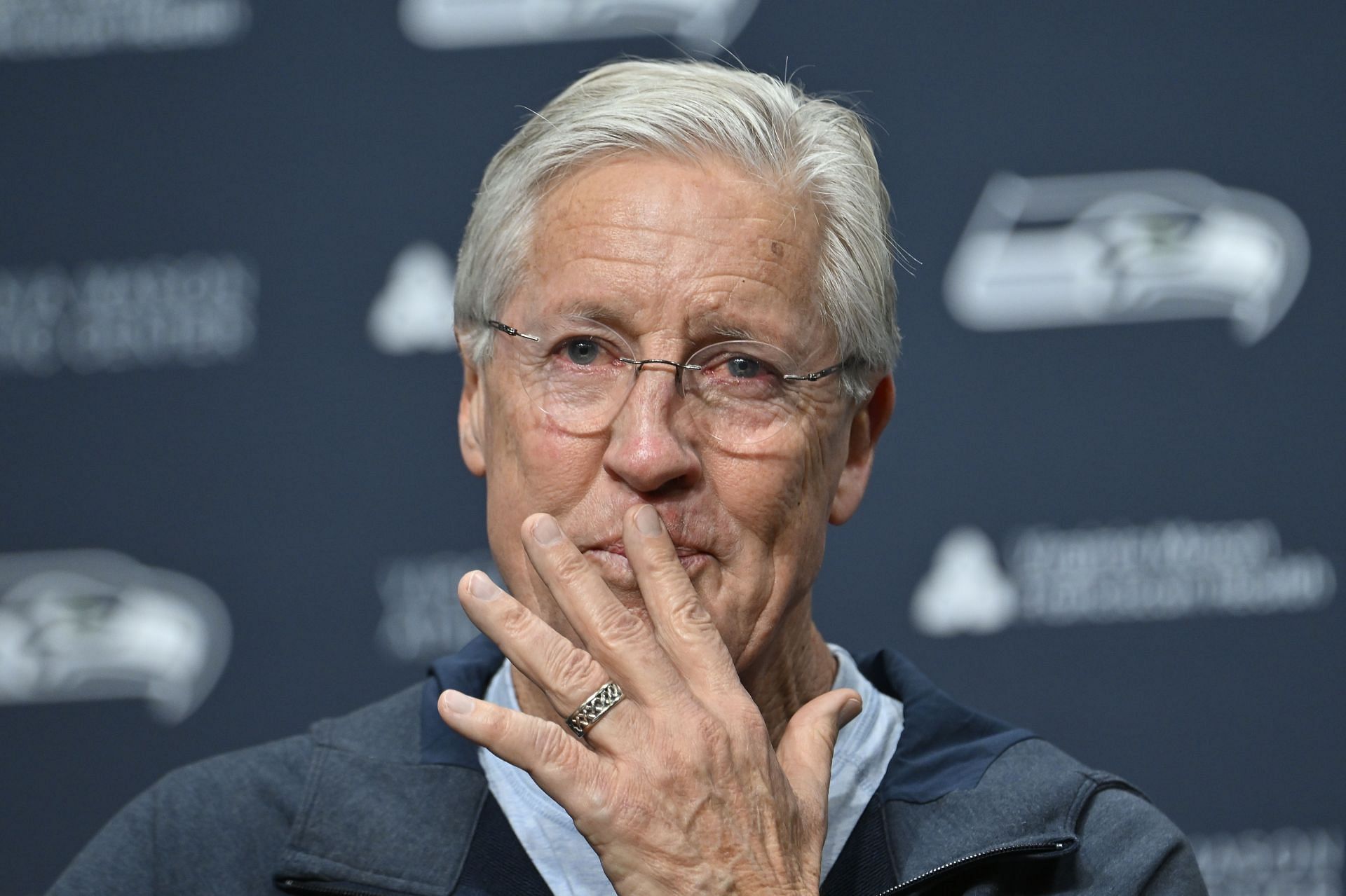 Pete Carroll during Seattle Seahawks Press Conference
