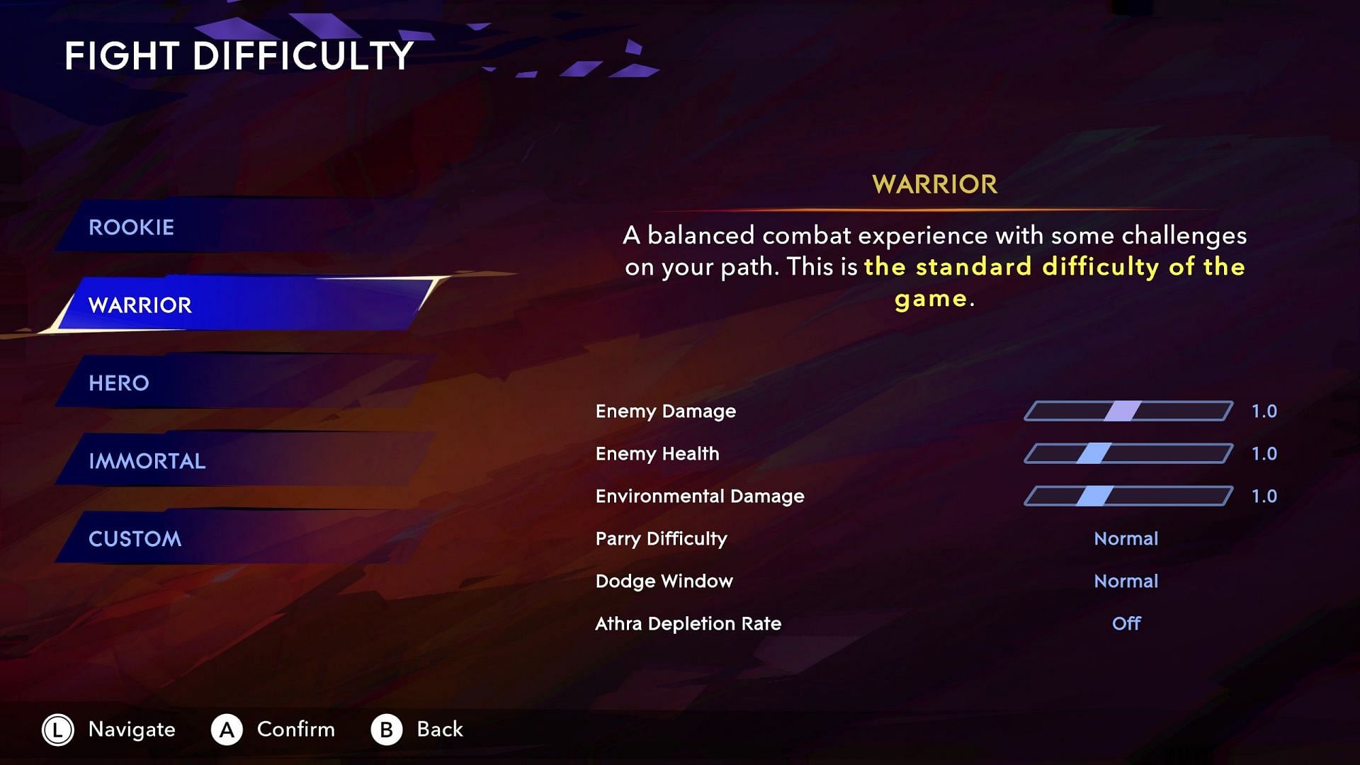 Difficulty settings in Prince of Persia The Lost Crown (Image via Ubisoft)