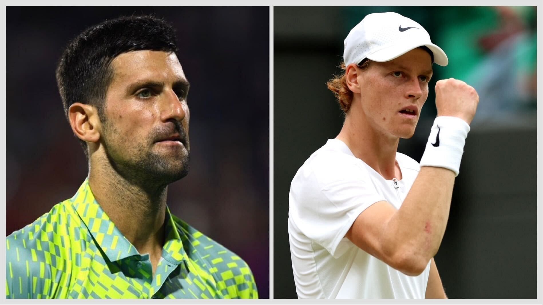 Novak Djokovic (left) lost to Jannik Sinner in the Australian Open semifinal on Friday.