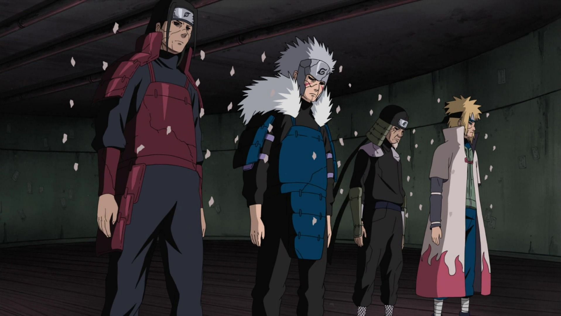 The four Hokage after they got reanimated (Image via Studio Pierrot)