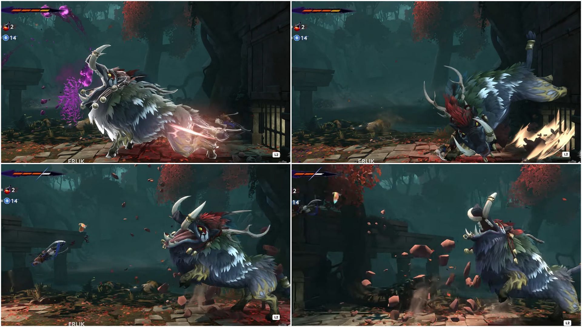 Moves of Erlik in the Prince of Persia The Lost Crown. (Image via Ubisoft)