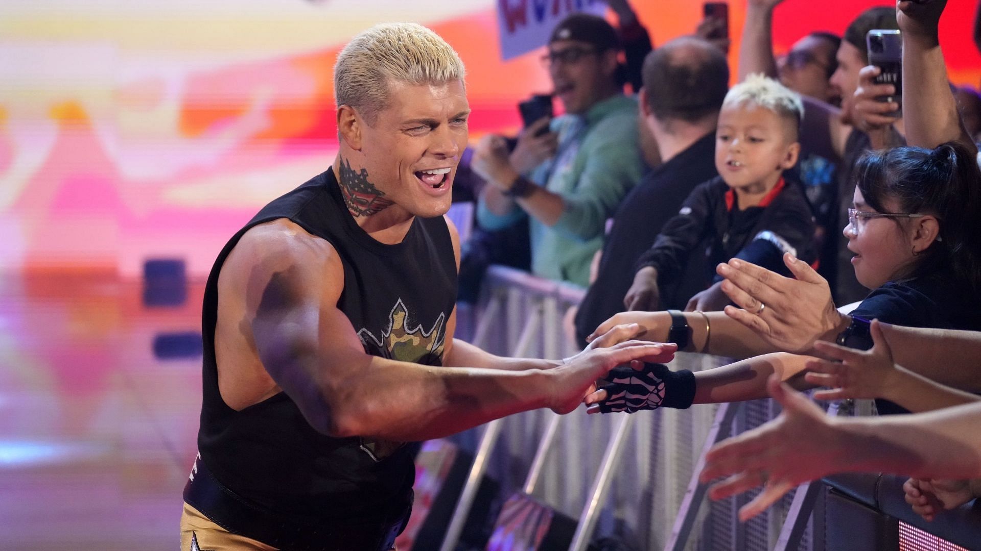 Cody Rhodes greets the WWE Universe on RAW