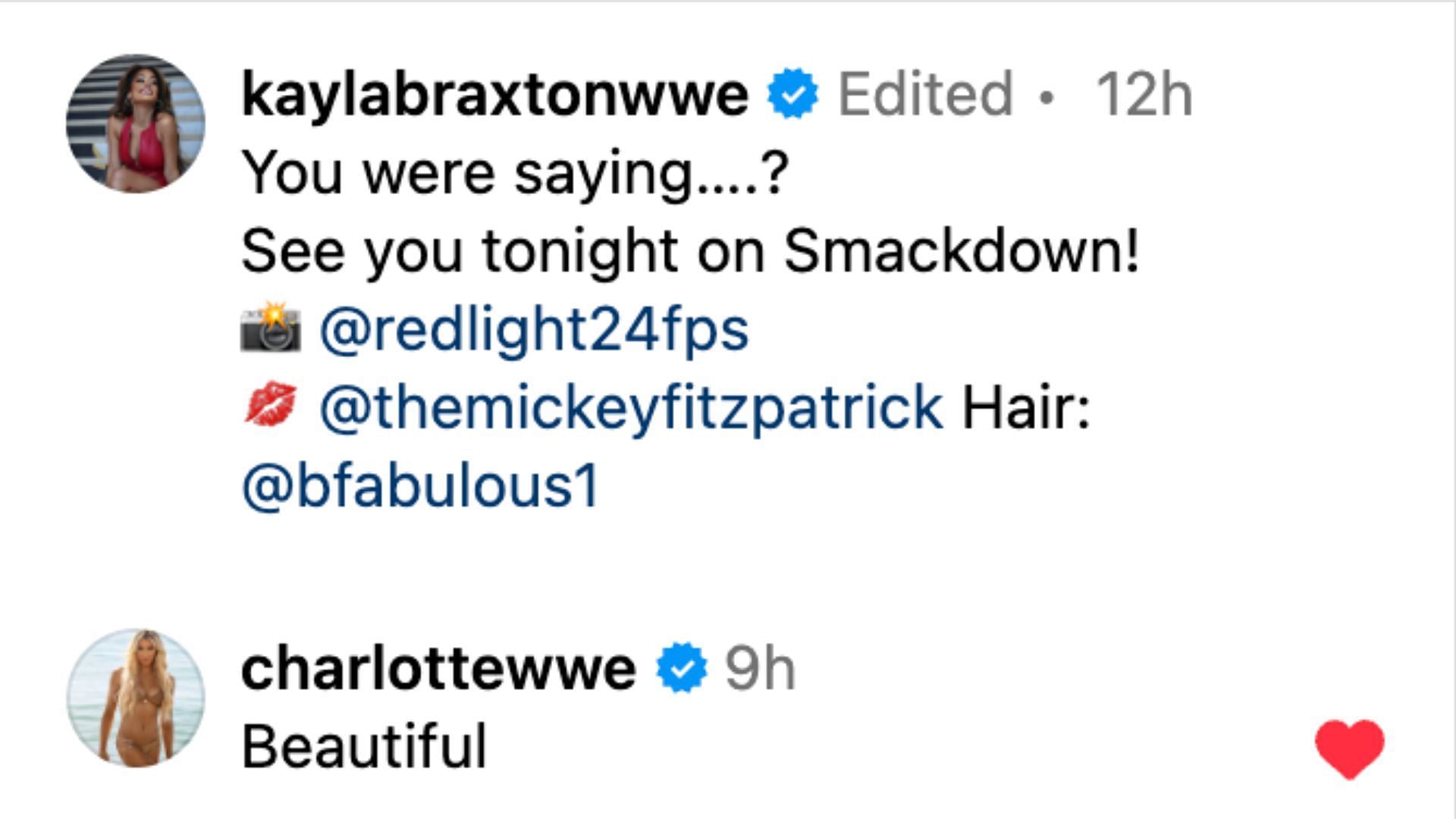 Flair&#039;s reply to Braxton.