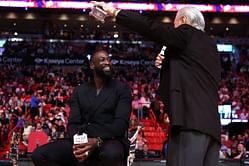 "It's bigger than Shaquille O'Neal": Pat Riley comically announces Dwyane Wade's statue outside Heat arena will measure 8-feet