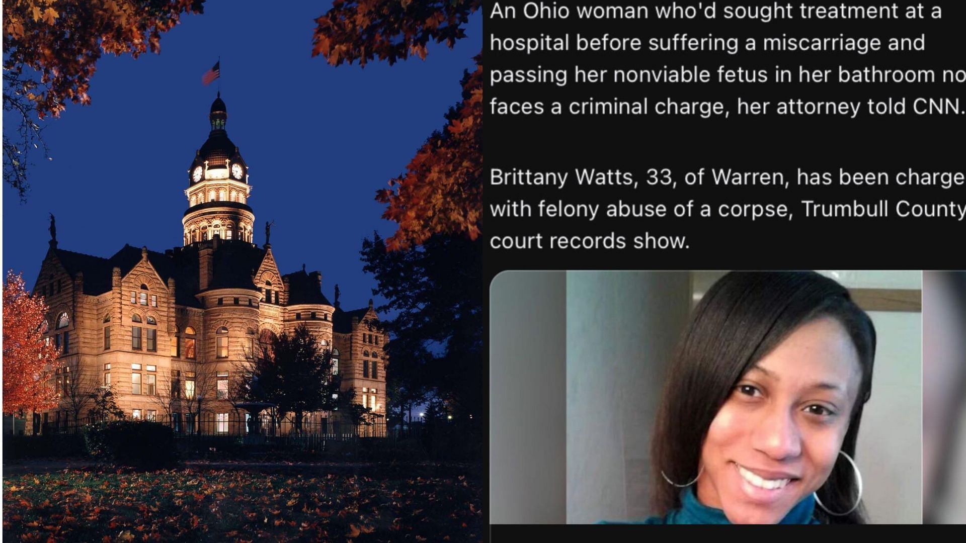 Brittany Watts has been cleared by the Trumbull County court (Image via Facebook / Susan Tobias / The Mean Progressive)
