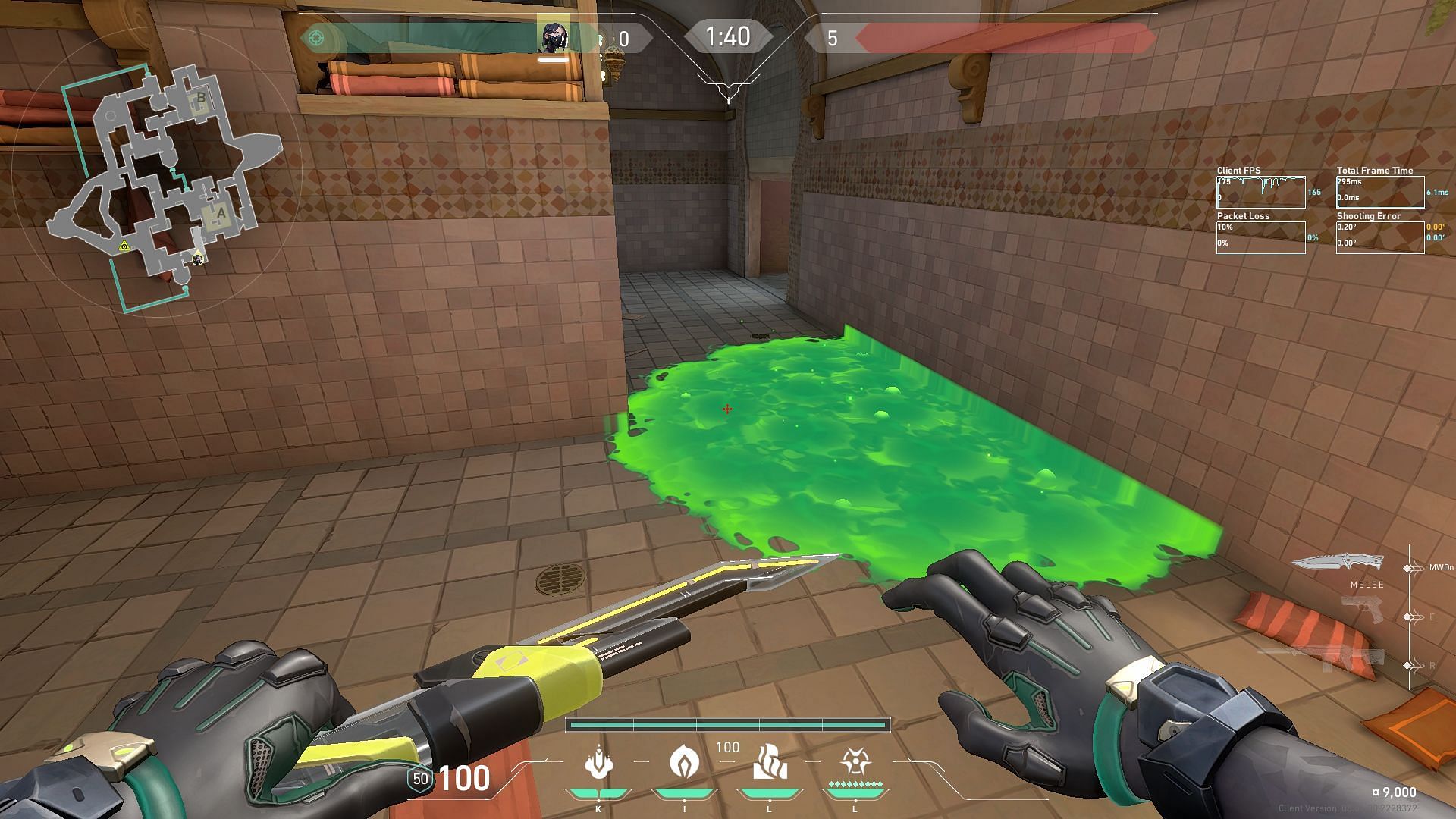 Valorant Snake Bite inside A Bath (Image via Riot Games)