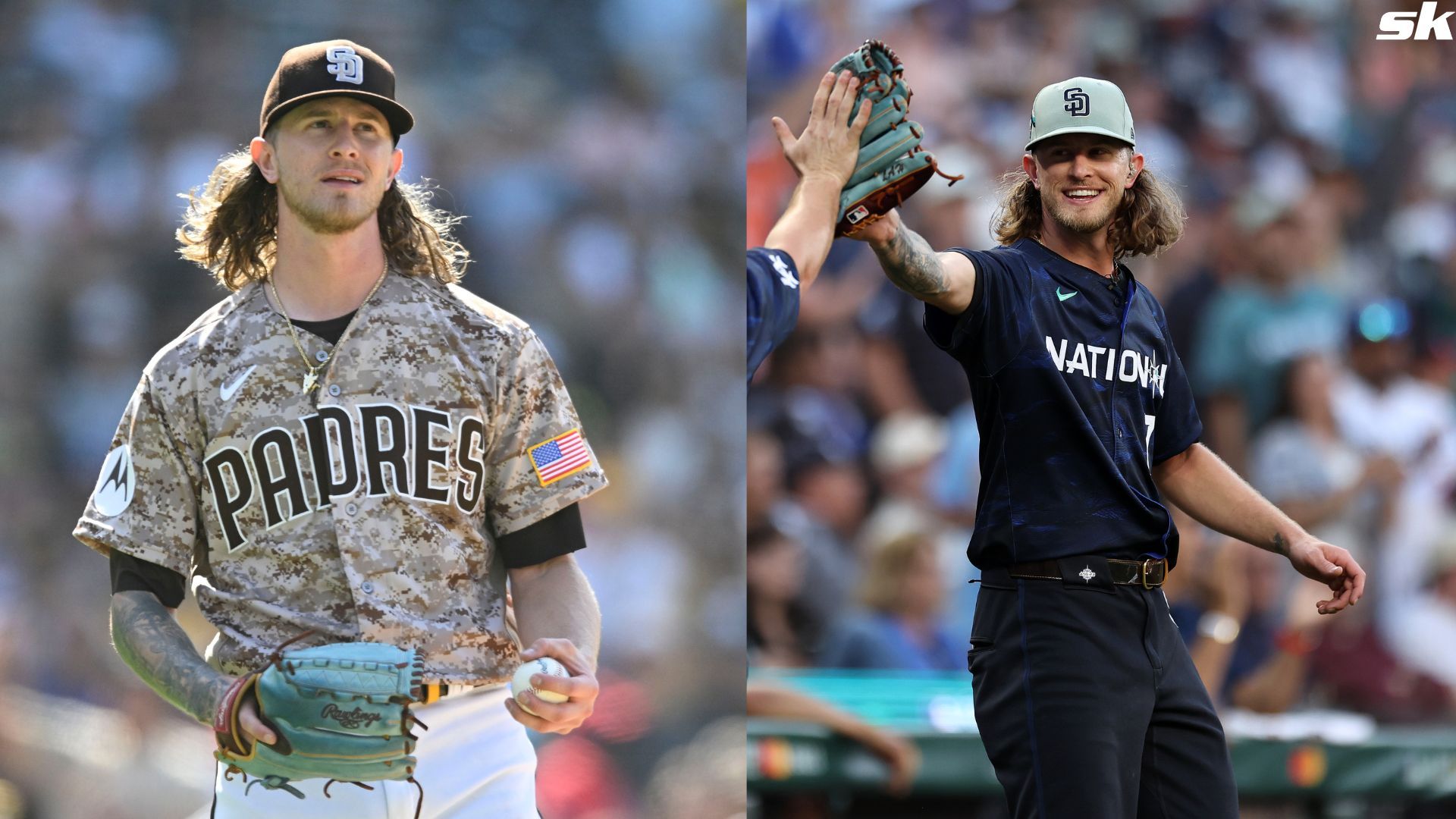 Josh Hader of the San Diego Padres stands on the mound during a MLB game against the Texas Rangers