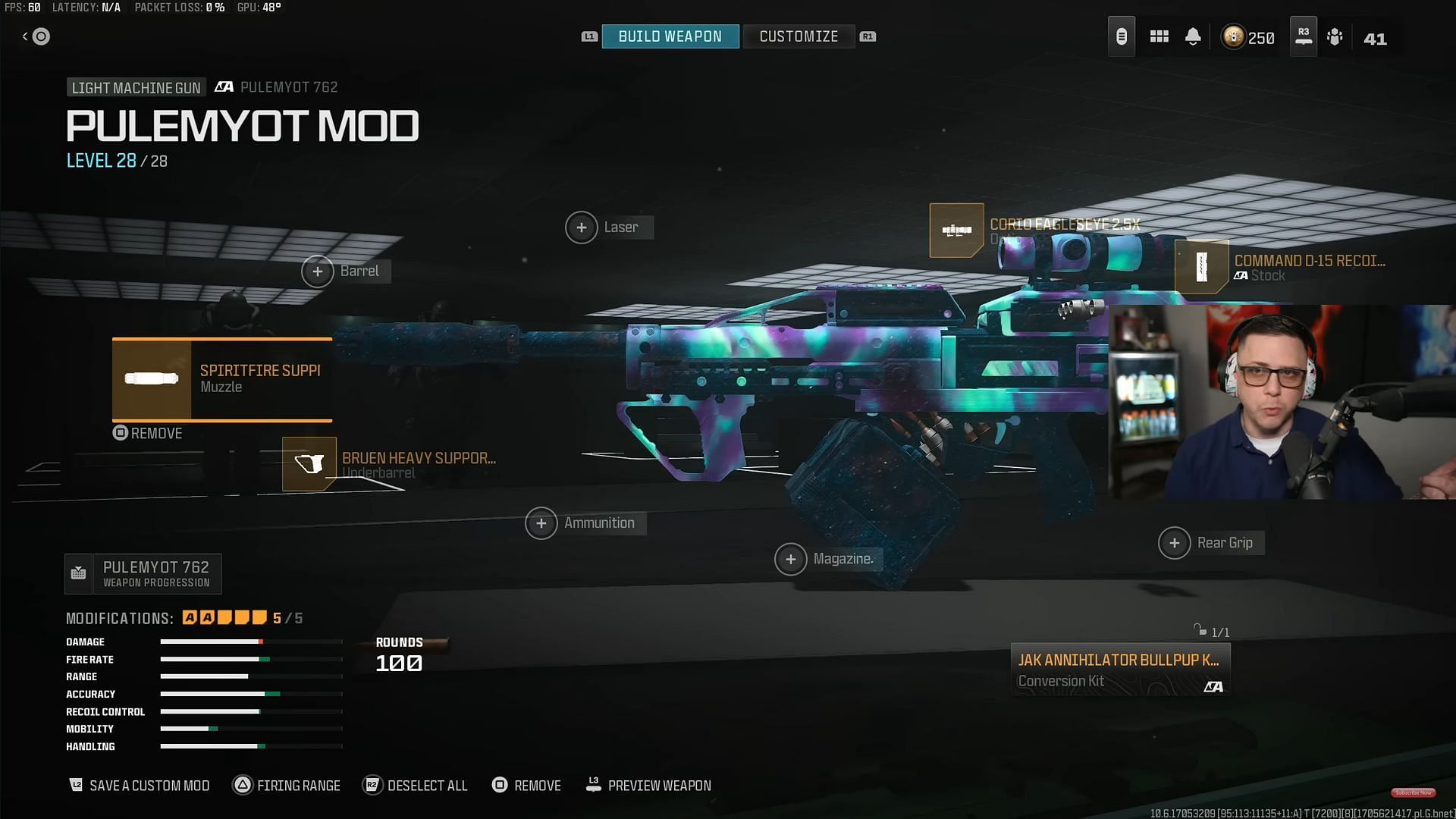 Pulemyot 762 loadout (Image via Activision and YouTube/JGOD)