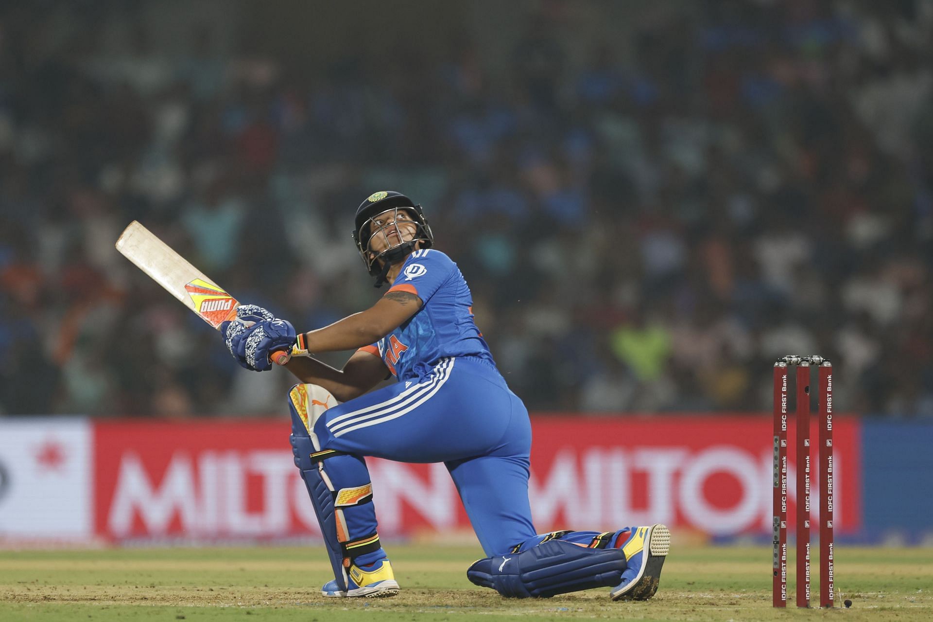 Richa Ghosh is known for her destructive ability with the bat. [P/C: Getty]