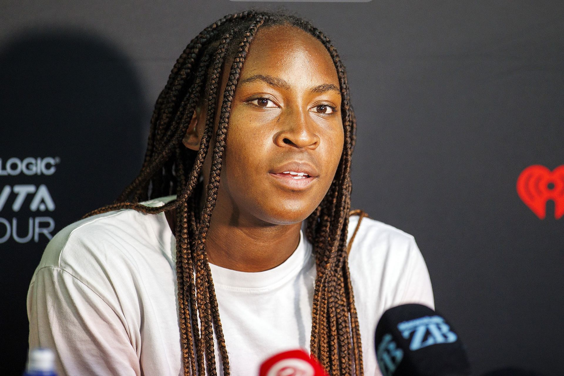 Coco Gauff at the 2023 ASB Classic Media Opportunity