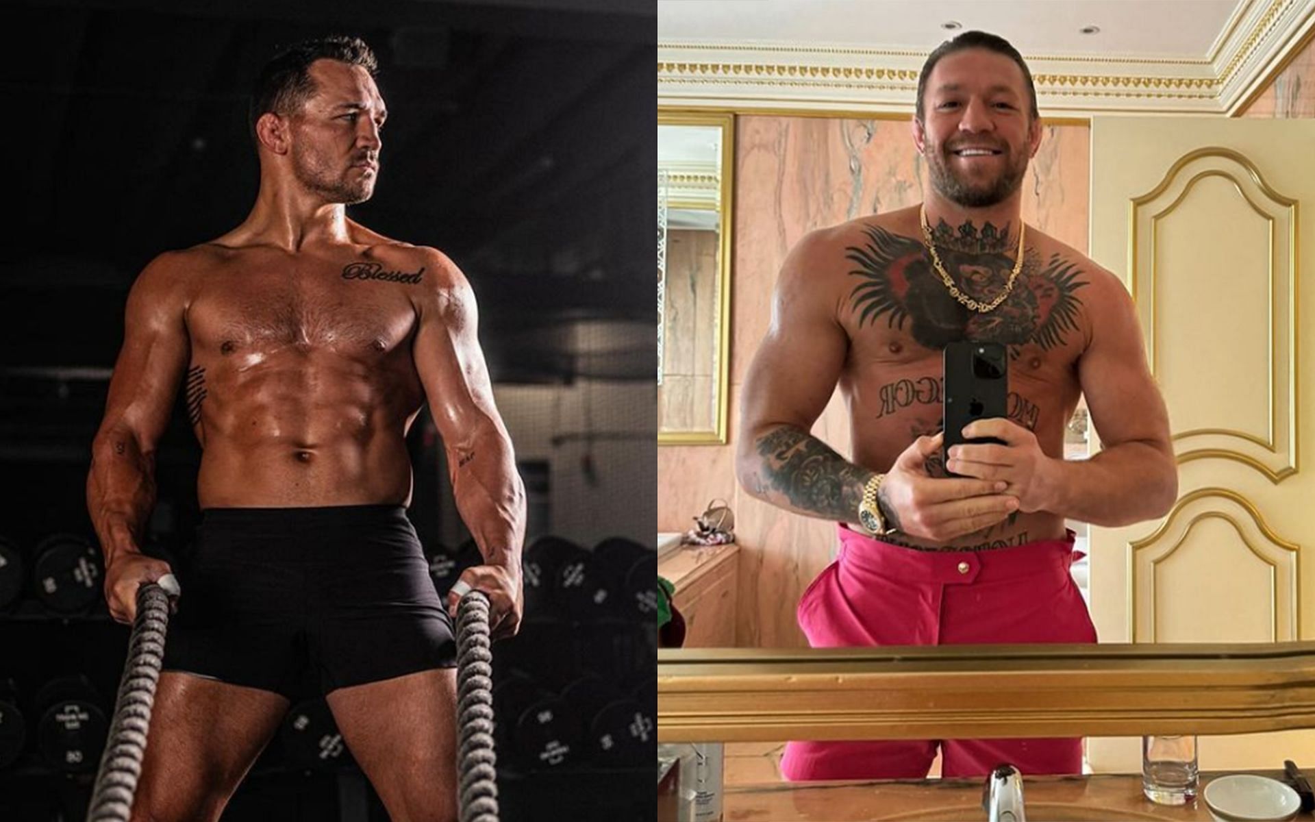 Michael Chandler (left) is keen to fight Conor McGregor (right) at middleweight (Images Courtesy: @thenotoriousmma and @mikechandlermma Instagram)