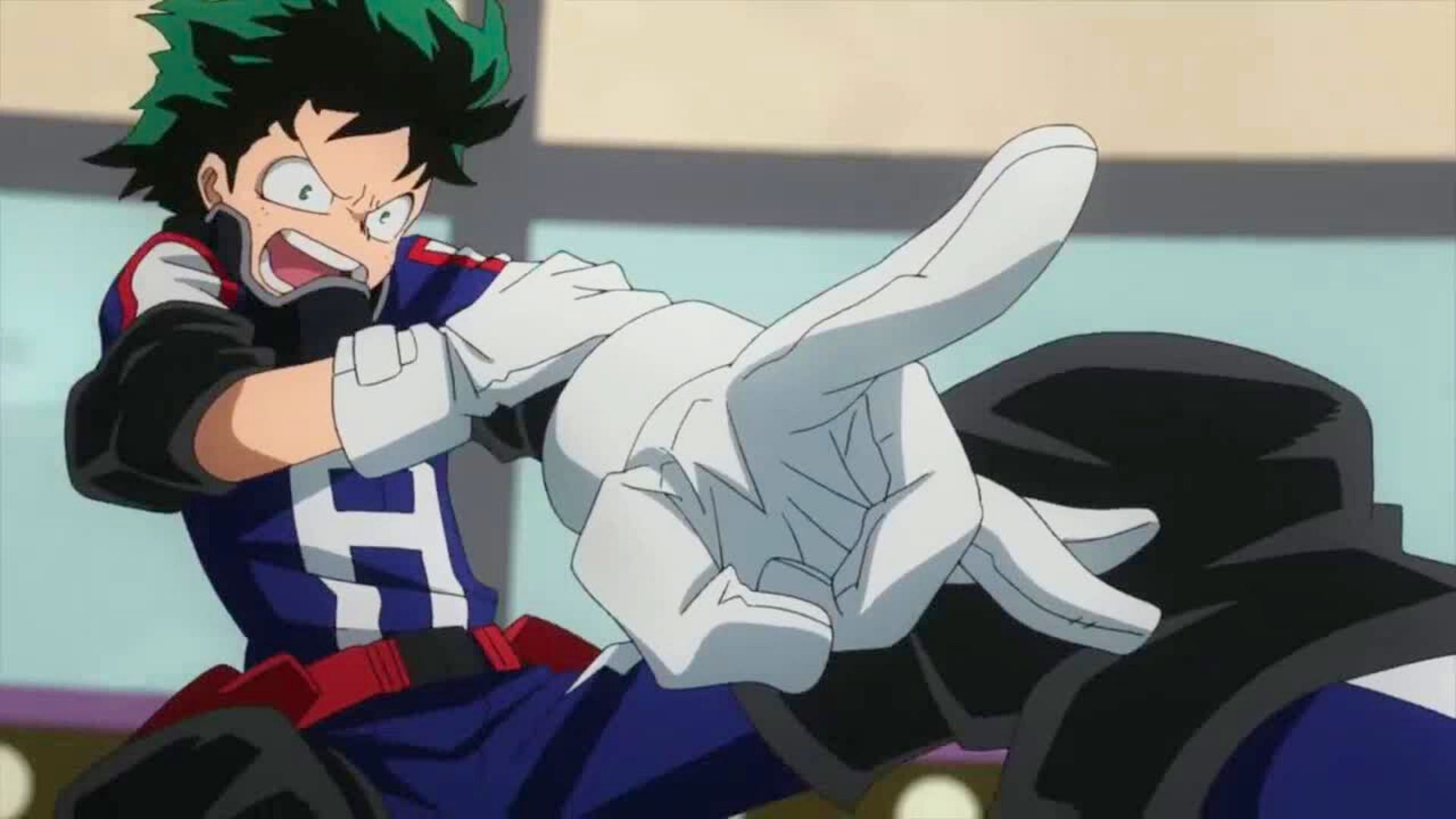 Deku using Delaware Smash previously in the anime (Image via BONES)