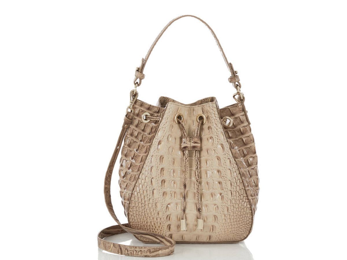 The Melina leather bucket bag (Image via Brahmin)