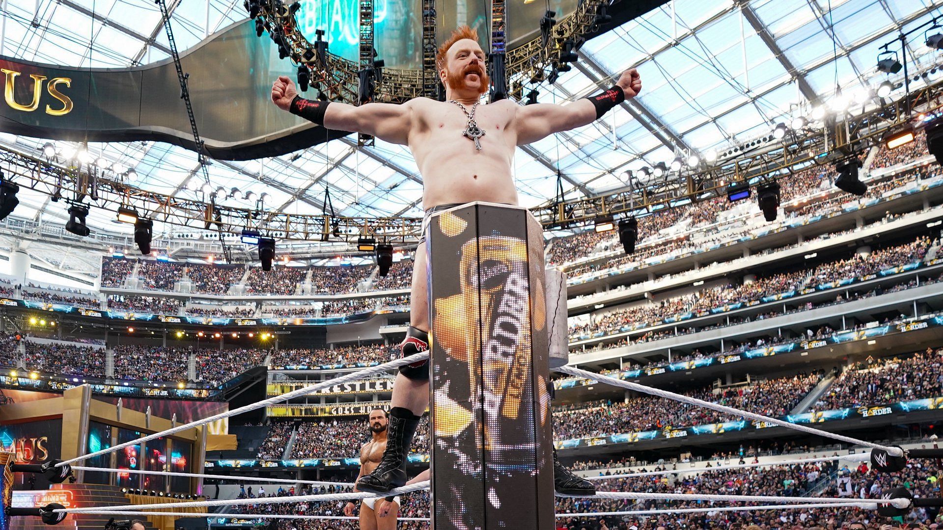Sheamus at WrestleMania 39.