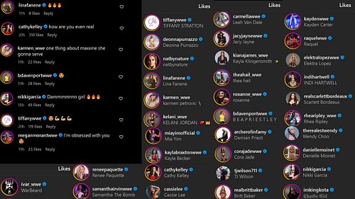 Screengrab of the reactions.
