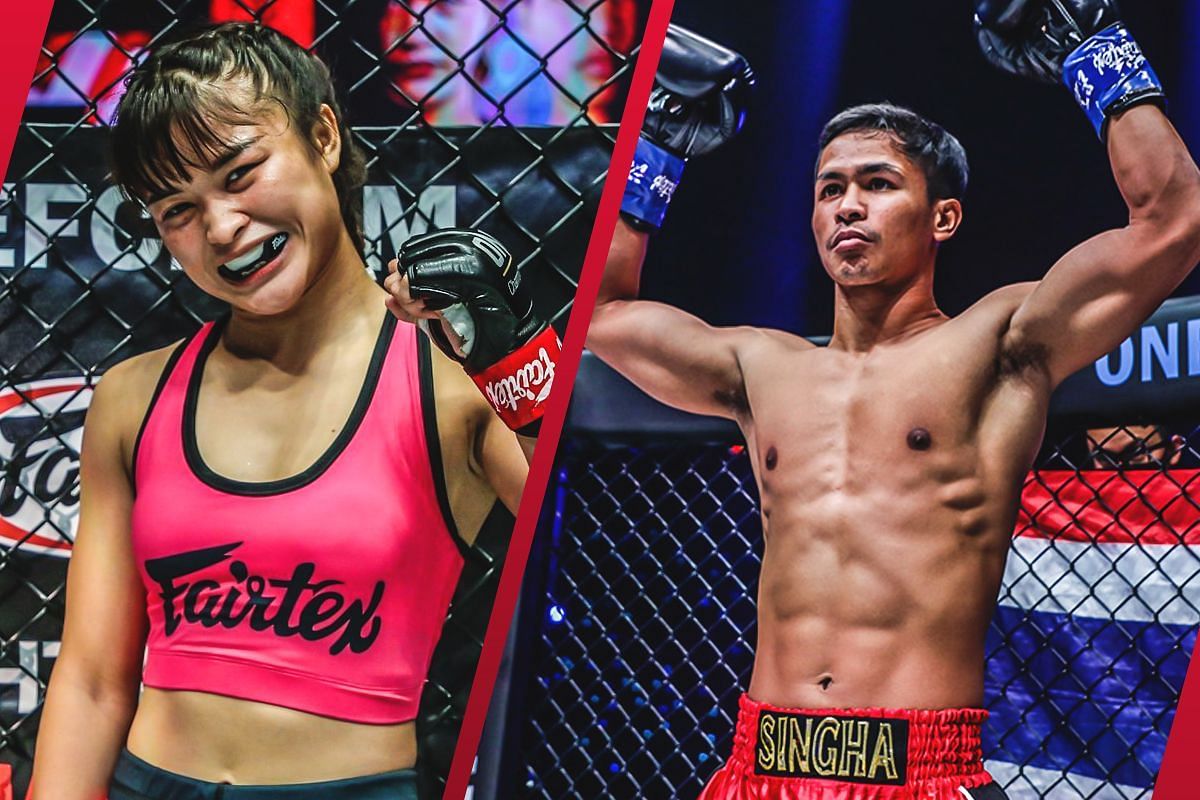 Stamp Fairtex (left) and Superbon Singha Mawynn (right) | Photo credits: ONE Championship