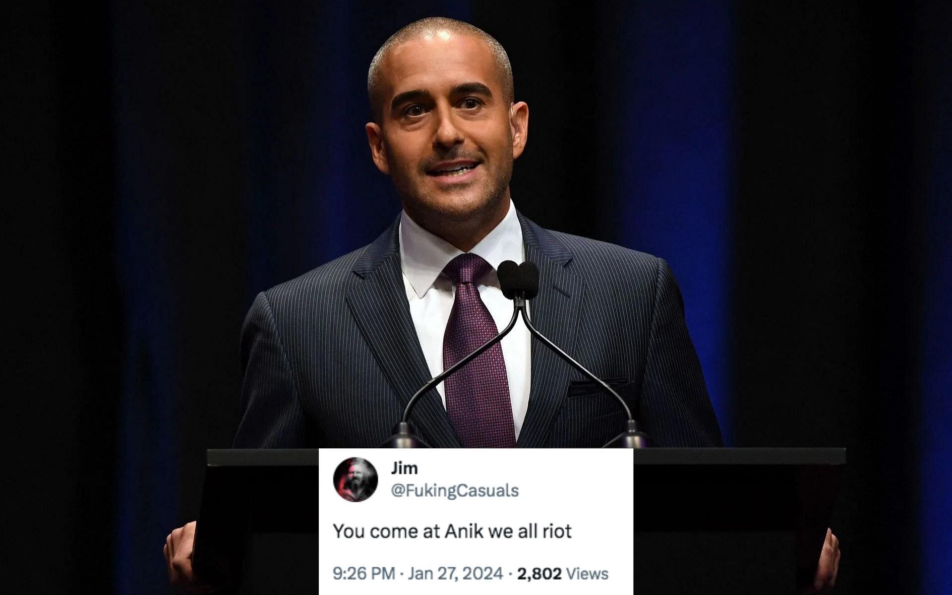 Jon Anik responds to the public reaction on his recent comments