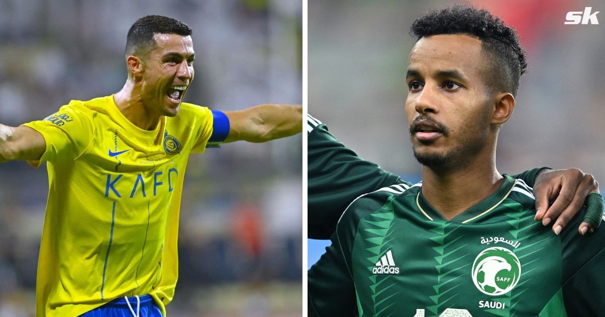 Cristiano Ronaldo and Abdulrahman Ghareeb (via Getty Images)