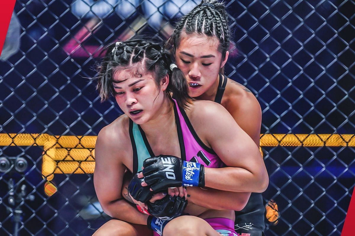 Angela Lee fighting Stamp Fairtex | Image credit: ONE Championship