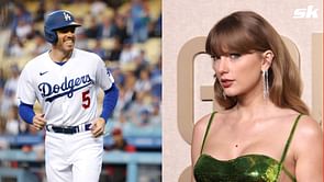 "She took the NFL, now she's out for MLB" - Baseball fans react to Freddie Freeman's casual photobomb of Taylor Swift at Golden Globes