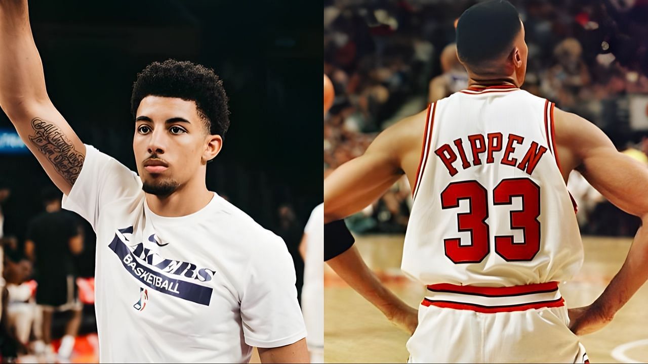 Scotty Pippen Jr reacted to his dad&rsquo;s jersey hanging in United Center