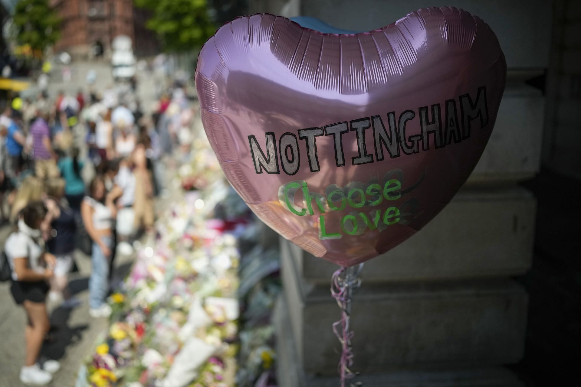 Tributes Are Left To The Nottingham Murder Victims