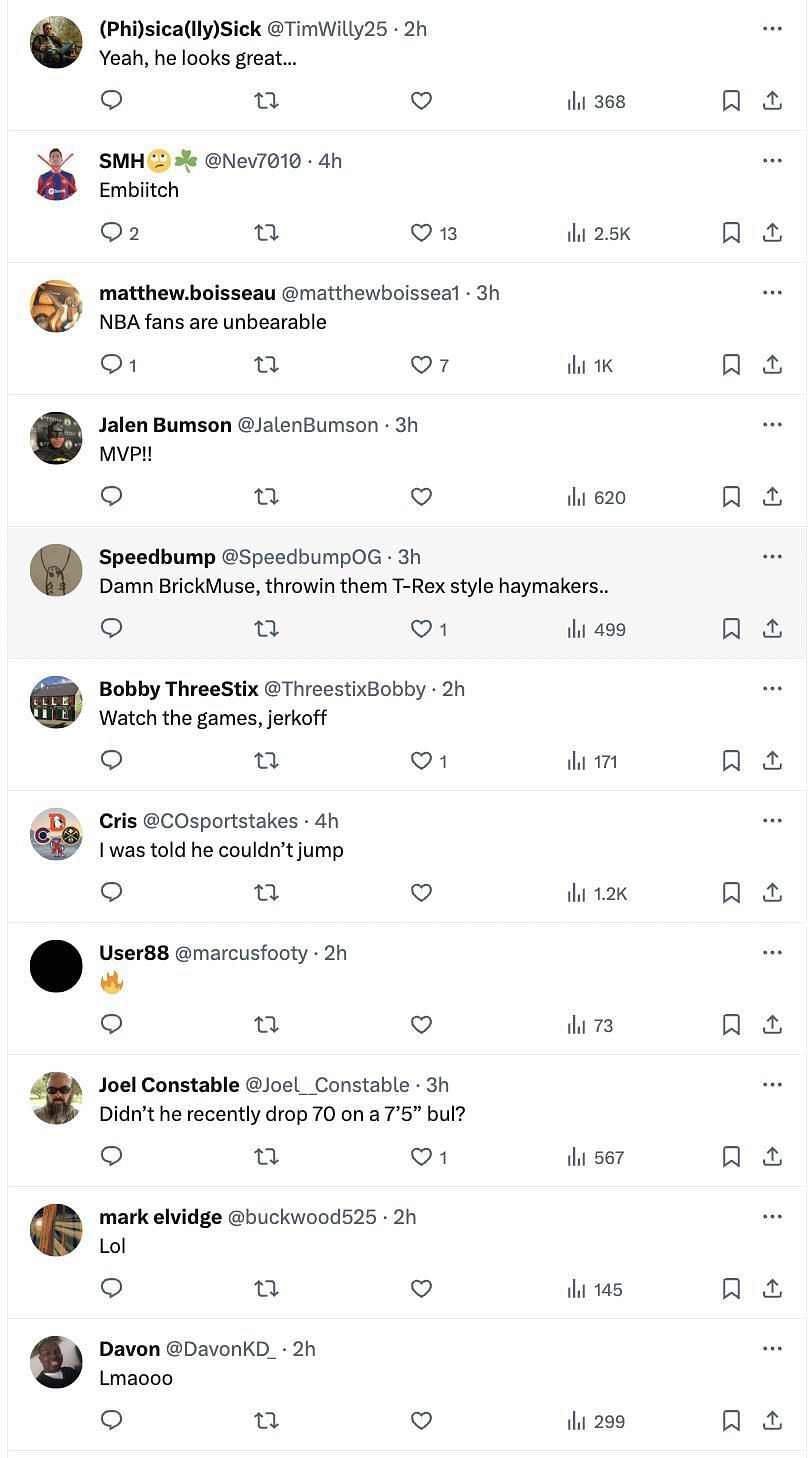 NBA fans shared their two cents on Joel Embiid&#039;s return