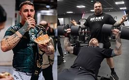 Tom Aspinall seen dumbbell pressing weight equivalent to a flyweight in each hand in jaw-dropping feat of strength [VIDEO]