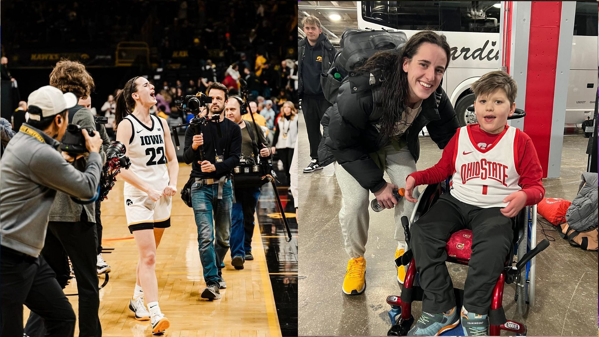 Caitlin Clark met with a special fan after the game