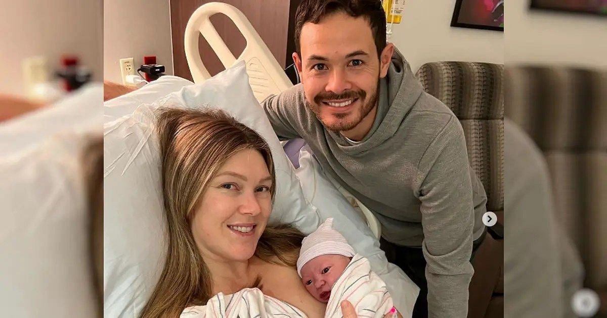 NASCAR Cup Series driver Kyle Larson with wife Katelyn welcoming their third child Cooper Donald Larson