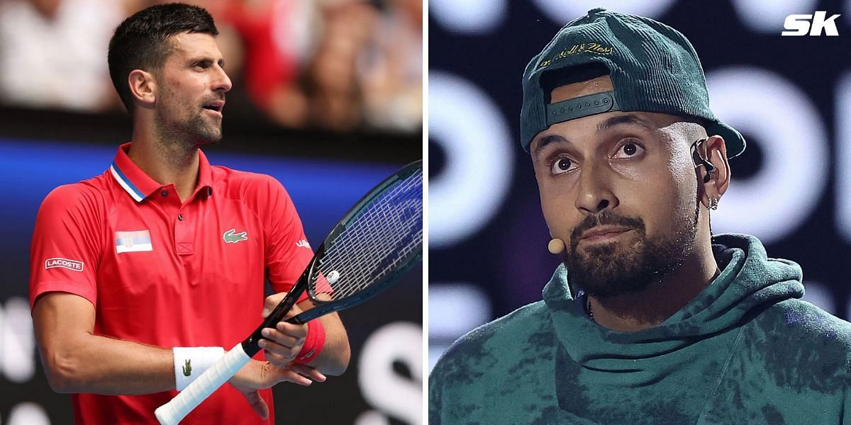 Novak Djokovic (L) and Nick Kyrgios