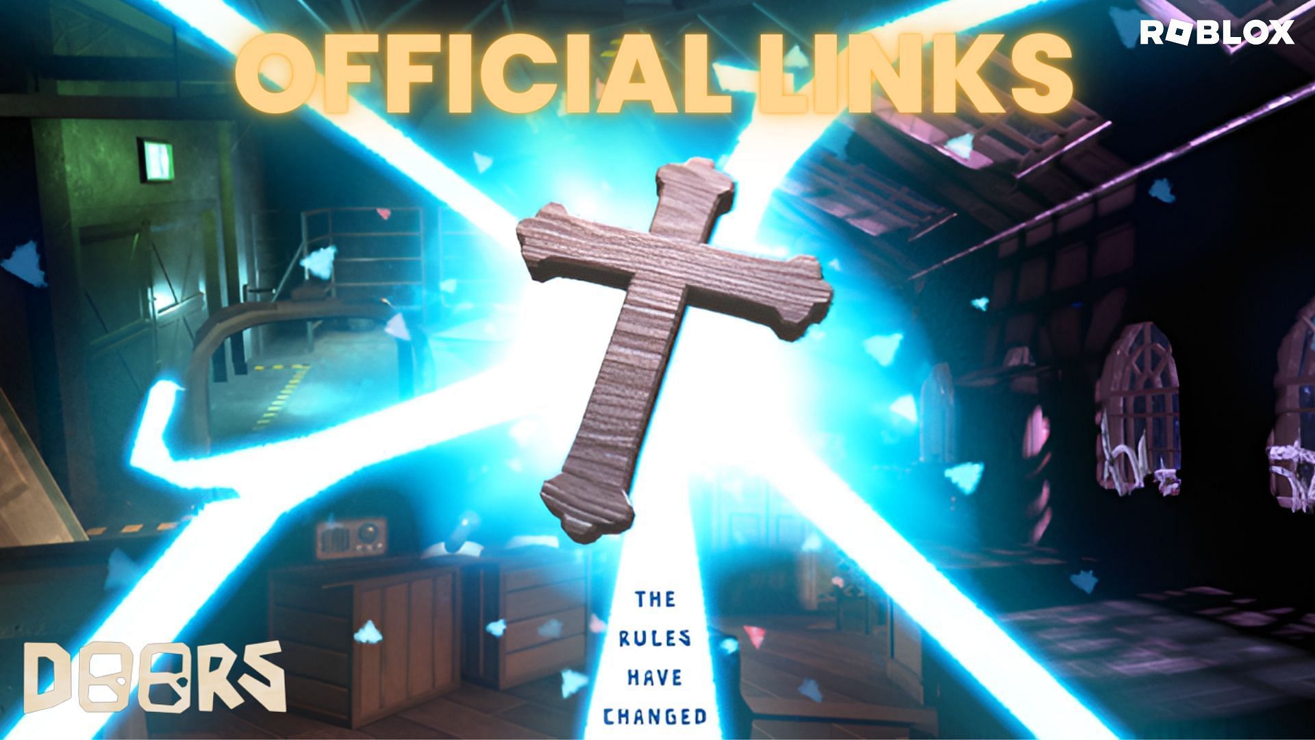 Here are all the official links for Doors (Image via Roblox)