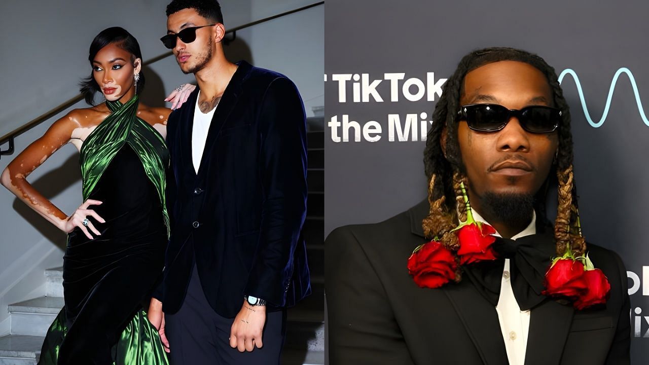 Miami dancer accuses rapper Offset (R) secretly dating Kyle Kuzma&rsquo;s girlfriend Winnie Harlow (L)