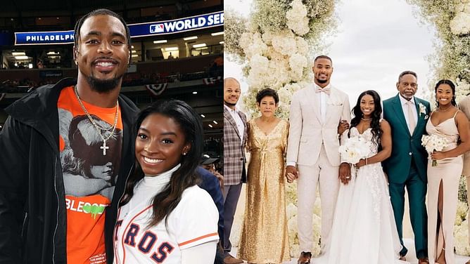 "So wholesome" - Simone Biles on husband Jonathan Owens on teaching his touchdown dance to her family members