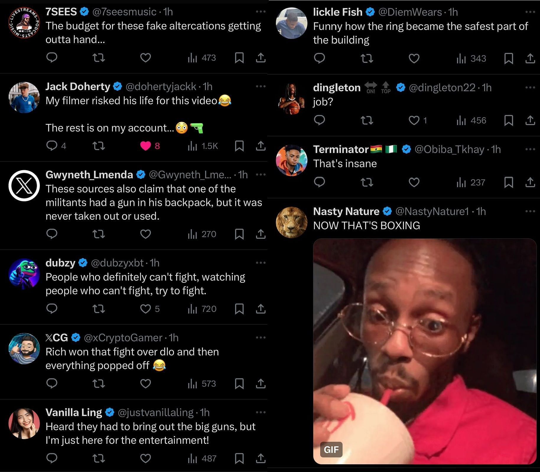 Online community reacts to the scuffle (Image via X/DramaAlert)