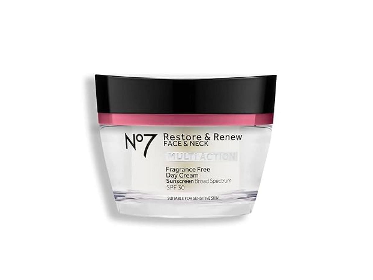 No. 7 Restore &amp; Renew Face Neck Cream SPF 30 (image via Amazon)