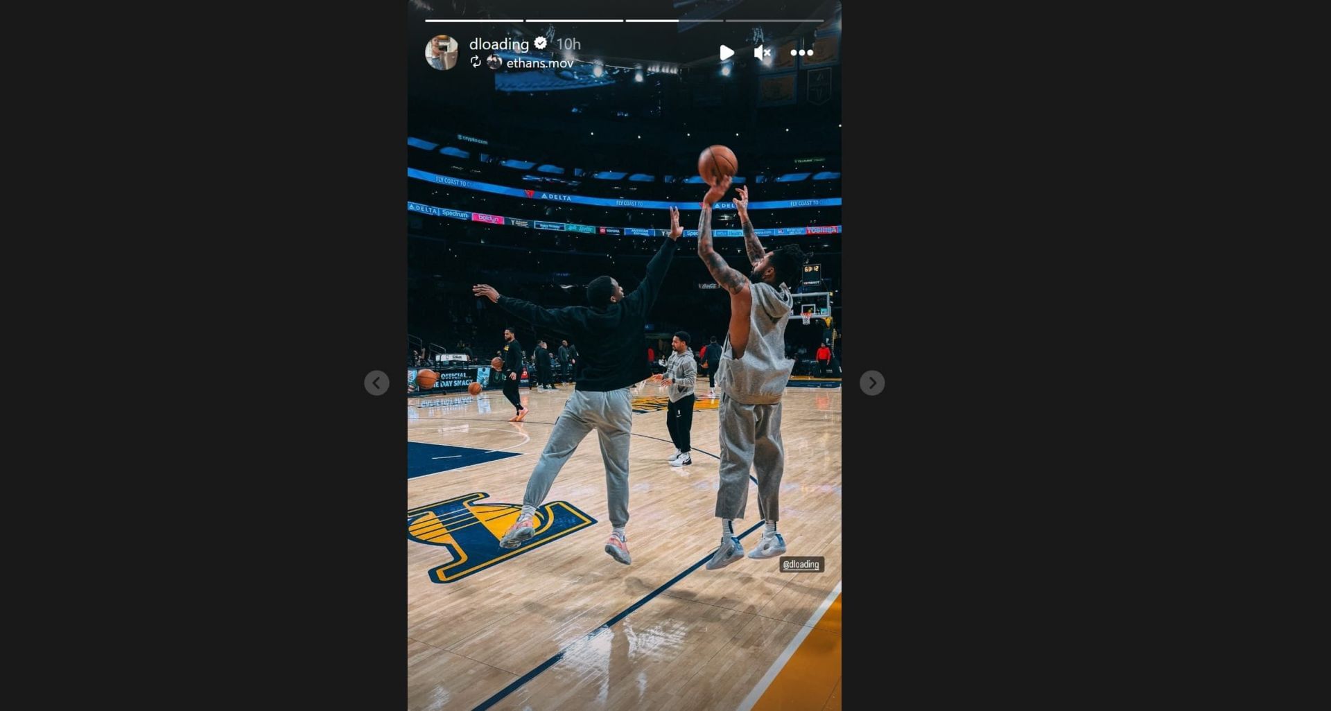 D&#039;Lo warming up his jump shot