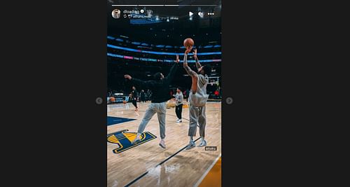 D'Lo warming up his jump shot