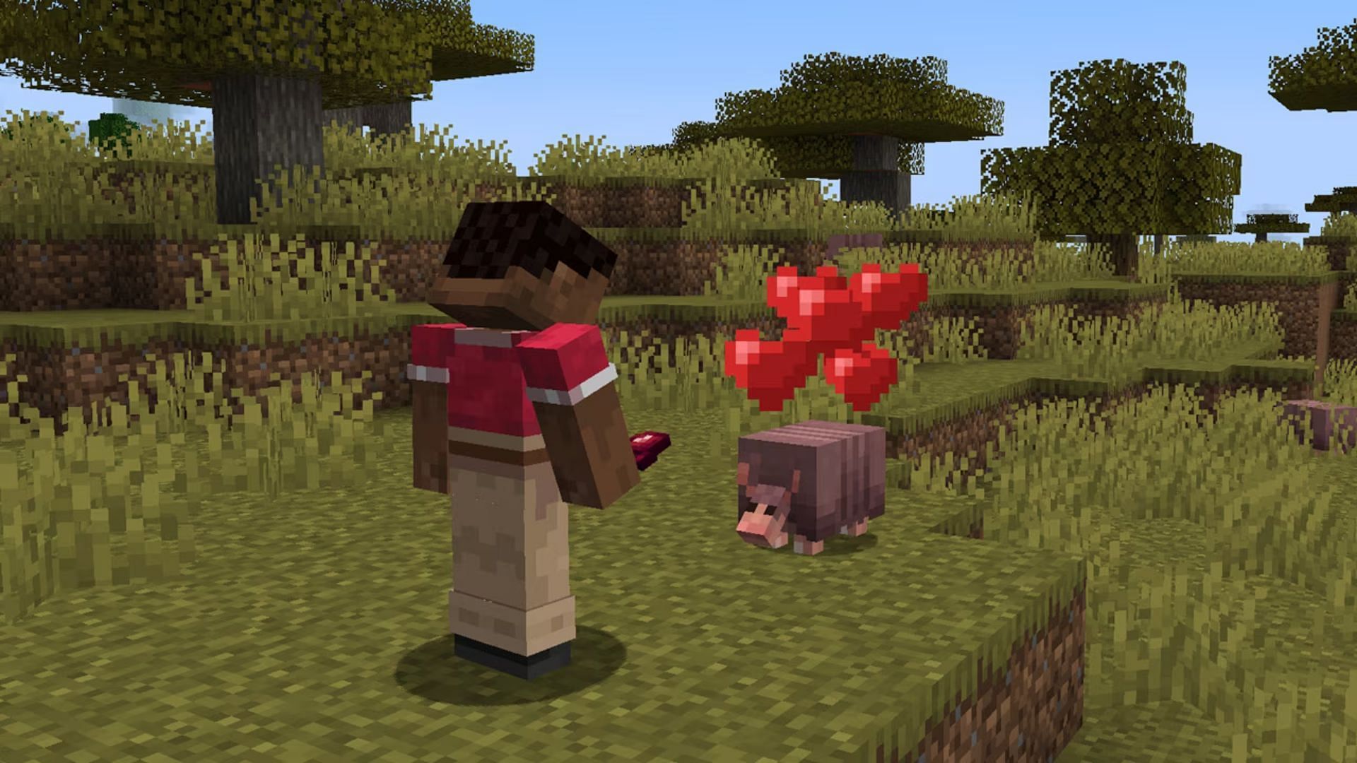 Feeding armadillo (Image via Mojang Studios)