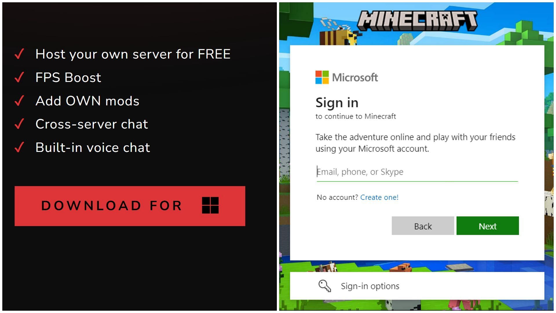 Players need to download the client and then sign in to their Microsoft account to activate (image via Sportskeeda)
