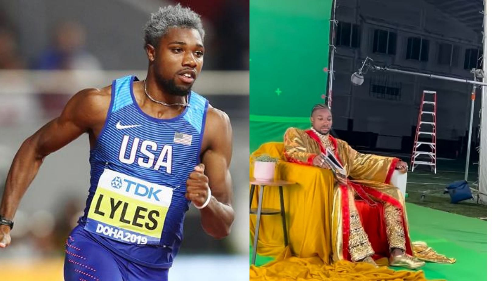 Noah Lyles gave fans a look into the shooting of his Olympic commercial 