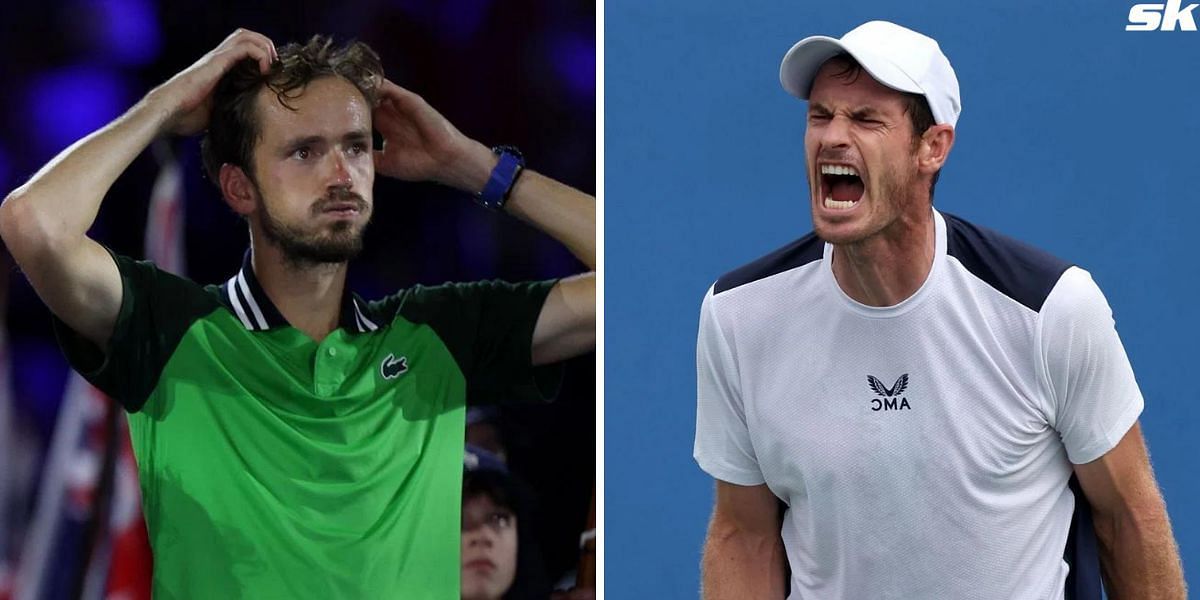 Fans poked fun at Andy Murray and Daniil Medvedev for their runner-up finishes in Melbourne