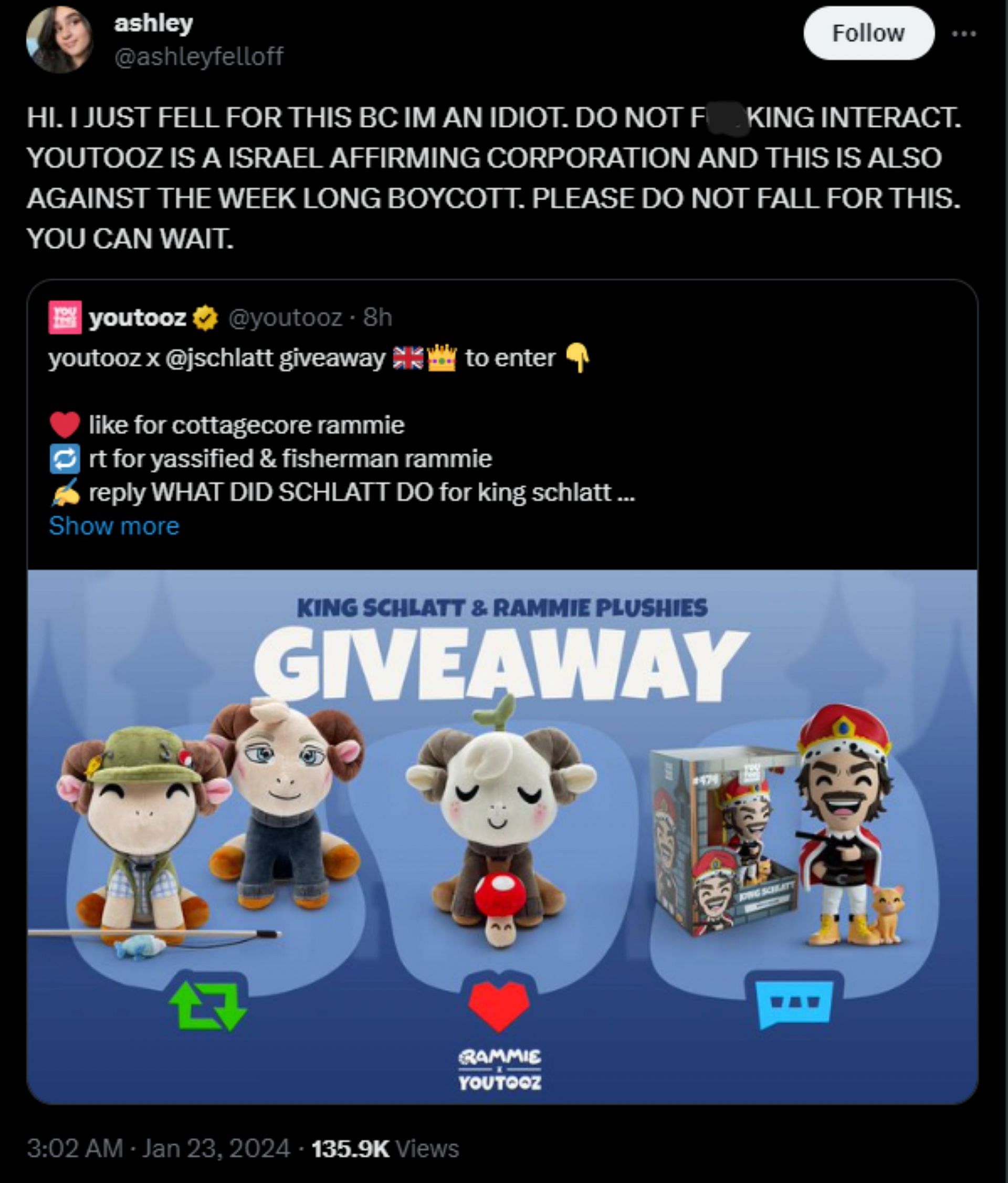 Netizen responds to Youtooz&rsquo;s giveaway (Image via X)