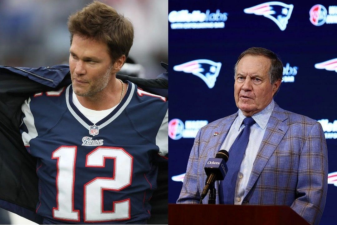 Tom Brady, left, Bill Belichick, right 