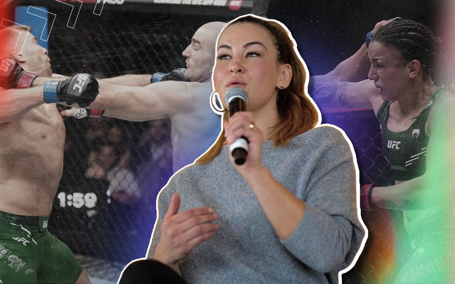 Miesha Tate defends UFC 297 co-main event. [Image credits: @ufc and @̧mieshatate on Instagram]
