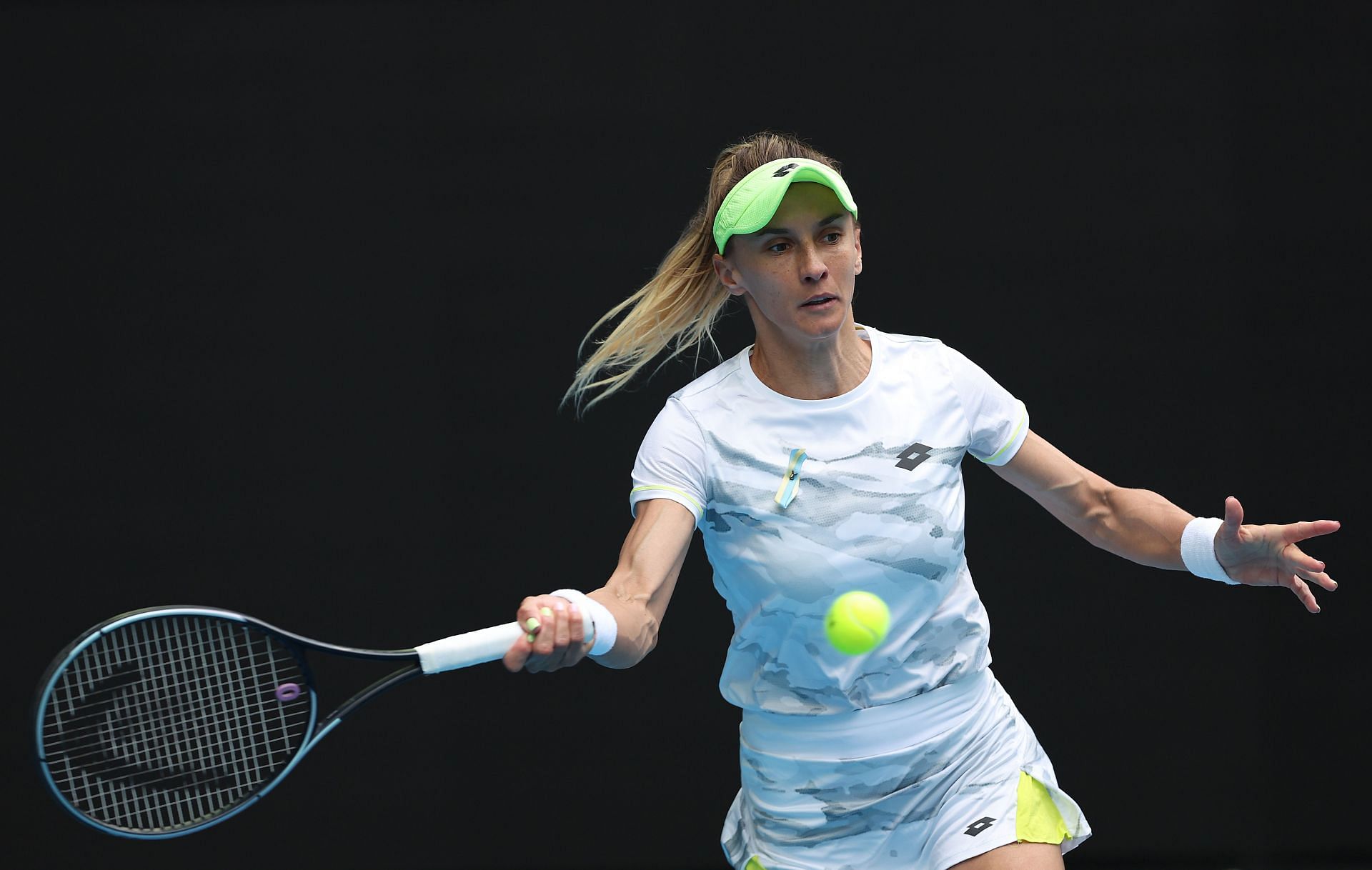 Ukraine's Lesia Tsurenko reacts to fans celebrating her Australian Open ...