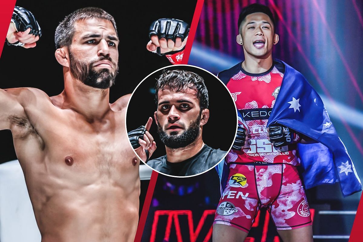 Garry Tonon (L), Shamil Gasanov (M), and Martin Nguyen (R) | Image by ONE Championship