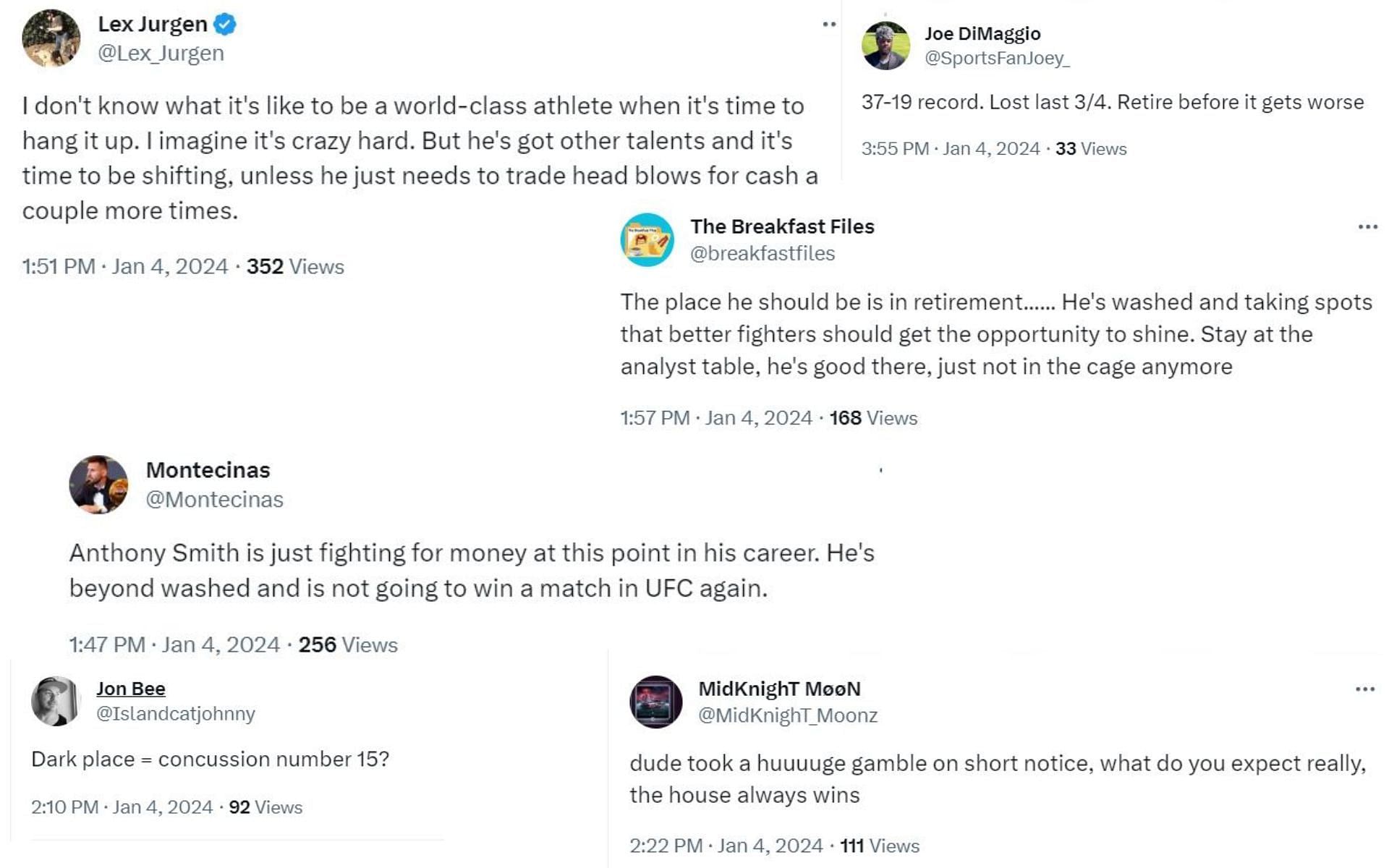 MMA fans react to Anthony Smith&#039;s post-fight statement