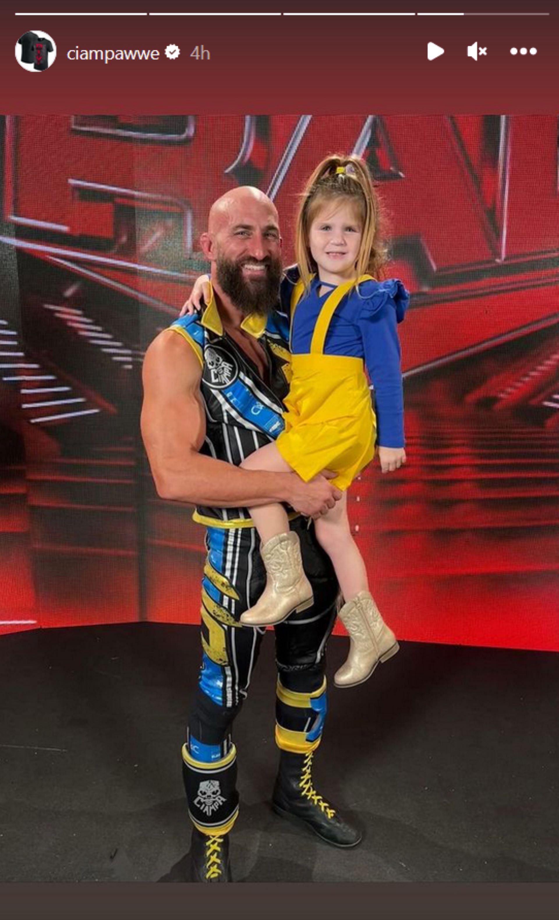 Screenshot of Tommaso Ciampa&#039;s post on Instagram Stories
