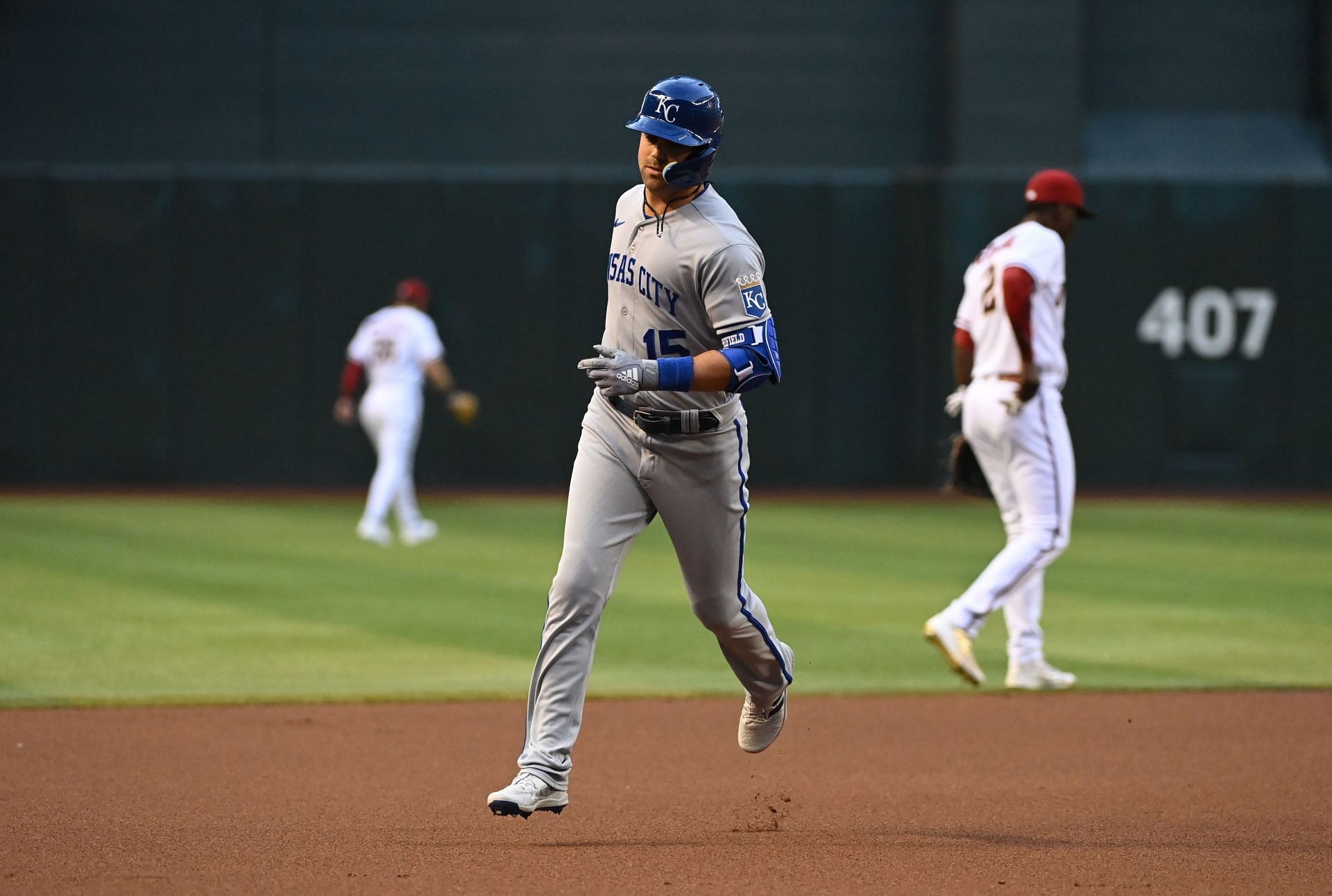 Whit Merrifield played outfield for ths